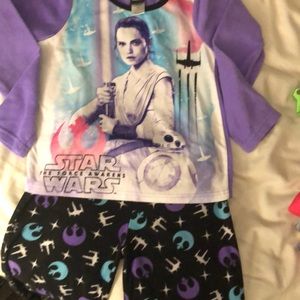 Star Wars girls kids pajamas 2 piece set size M